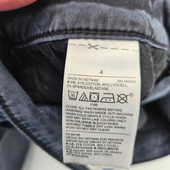 Old Navy Rockstar Super Skinny Mid Rise Cargo Jeans Black Wash Size 4 - Picture 3 of 7